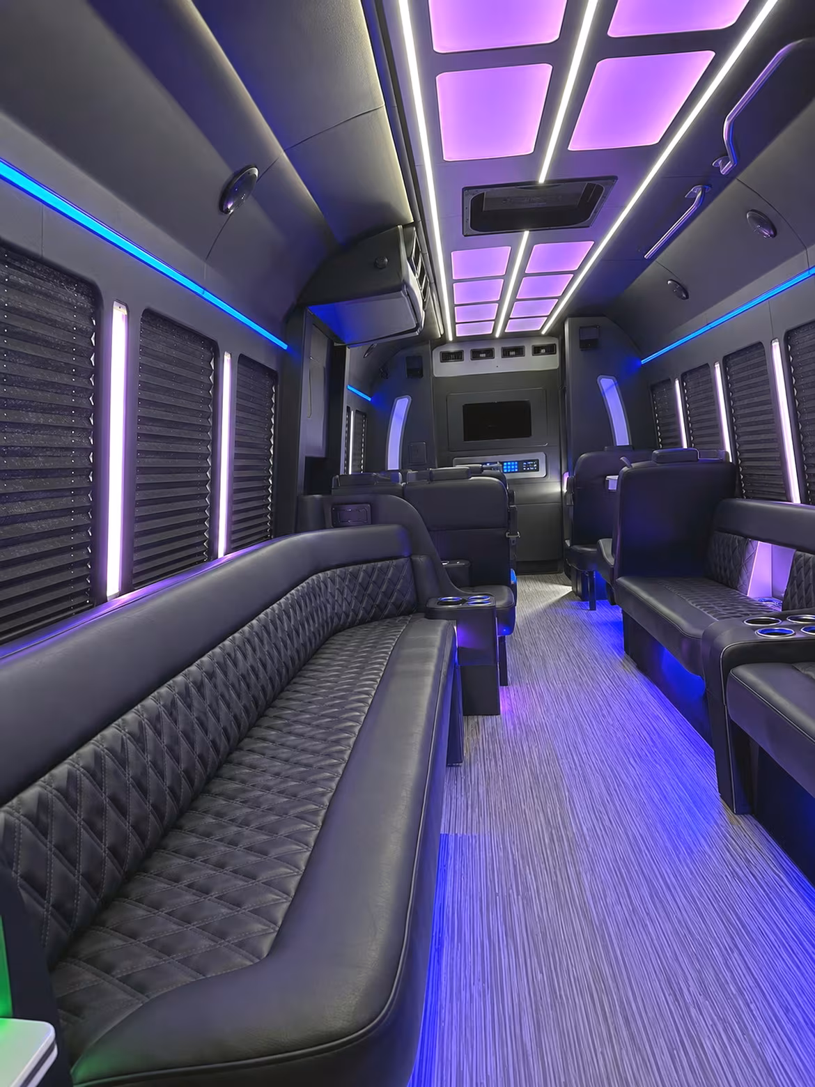 McKinney Bachelor & Bachelorette Transportation party bus interior