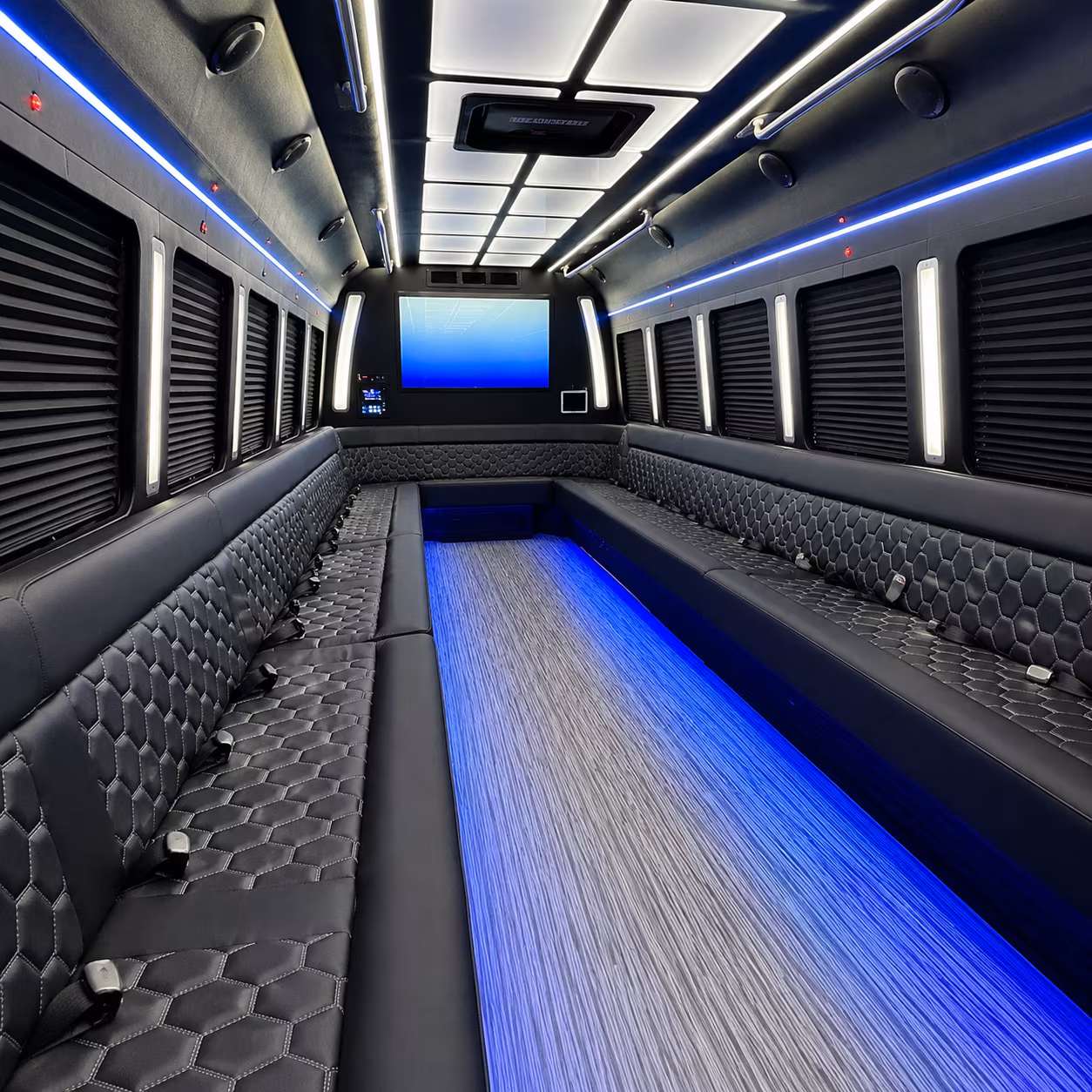 McKinney Concert & Music Festival Transportation party bus interior