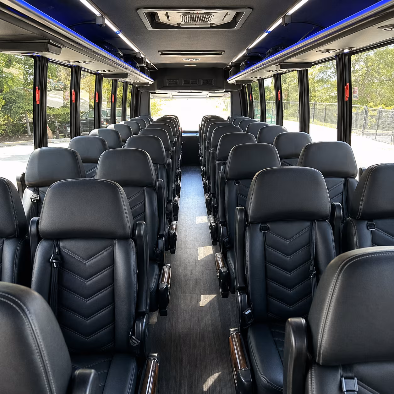McKinney School Event Transportation party bus interior