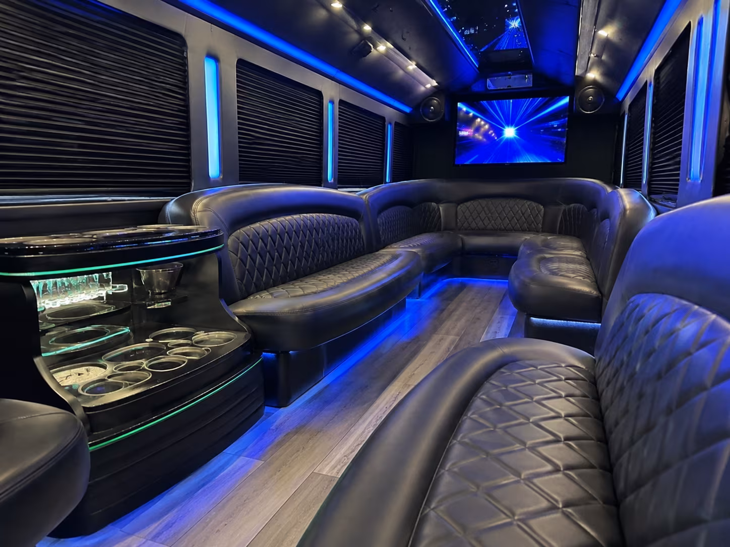 McKinney Sporting Event Transportation party bus exterior
