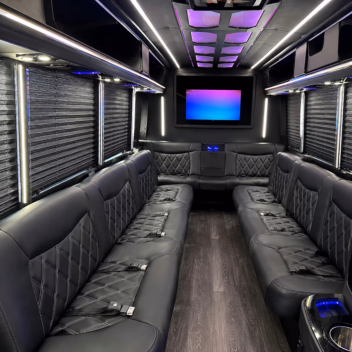 McKinney Sporting Event Transportation party bus interior
