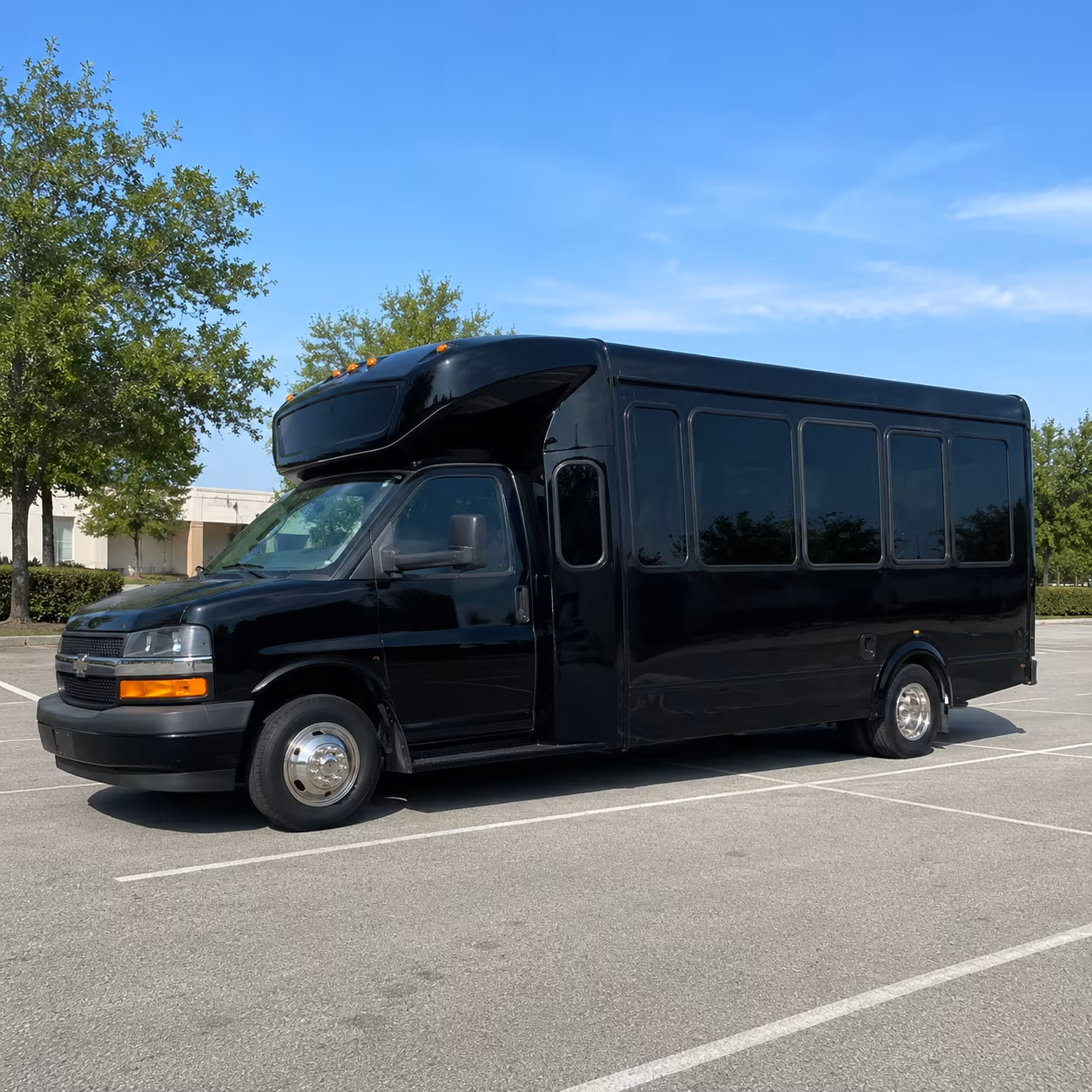 McKinney Wedding Transportation party bus exterior