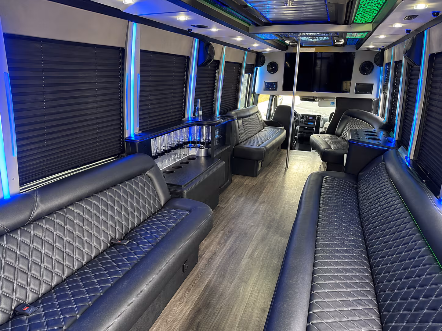 McKinney Wedding Transportation party bus exterior