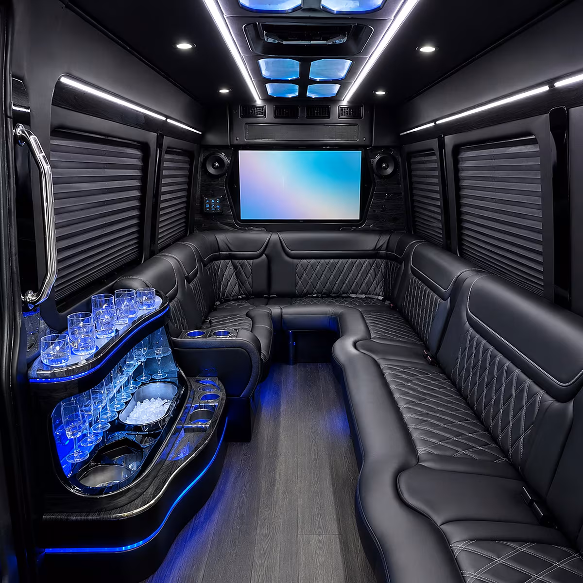 McKinney Wedding Transportation onboard seating