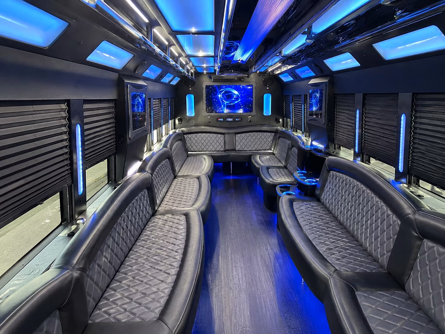 McKinney Wedding Transportation party bus exterior