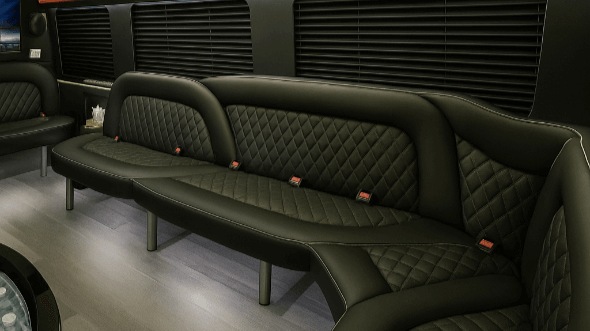 Interior of Charter Bus Company Frisco's 15 Passenger Party Bus in Frisco