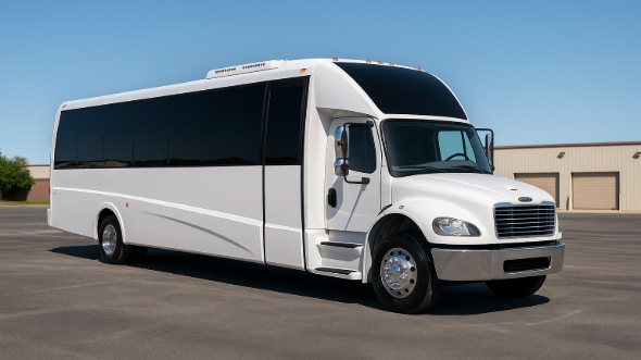 Exterior of Charter Bus Company Rowlett's 20 Passenger Party Bus in Rowlett
