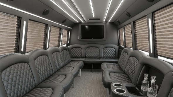 25 passenger party bus interior