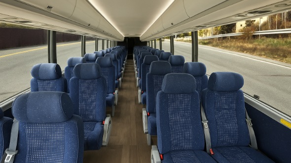 Interior of Charter Bus Company McKinney's 28 Passenger Minibus in McKinney