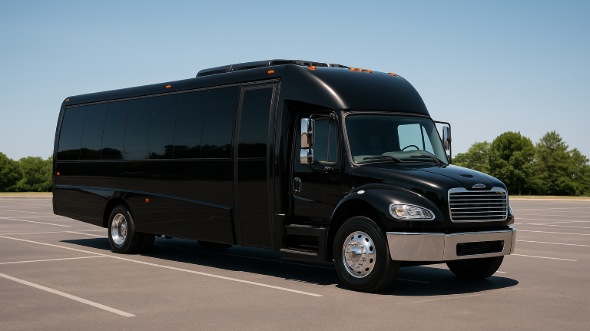 Exterior of Charter Bus Company McKinney's 28 Passenger Minibus in McKinney