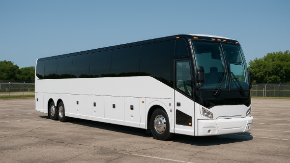 Exterior of Charter Bus Company McKinney's 40 Passenger Charter Bus in McKinney