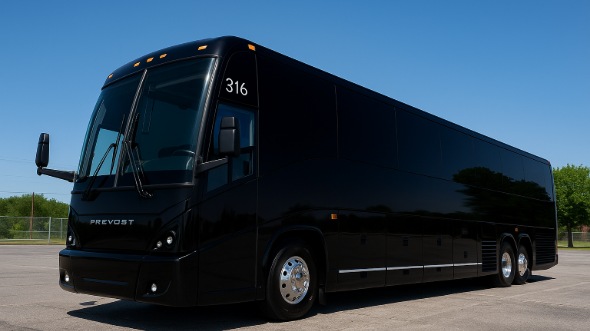 Exterior of Charter Bus Company McKinney's 44 Passenger Charter Bus in McKinney