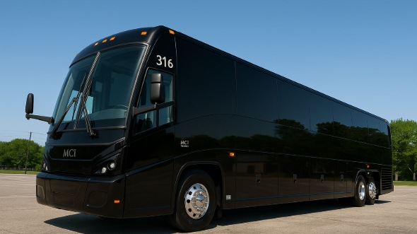 Exterior of Charter Bus Company McKinney's ADA Charter Bus in McKinney