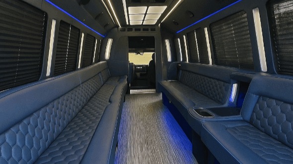 mckinney 40 passenger party bus interior